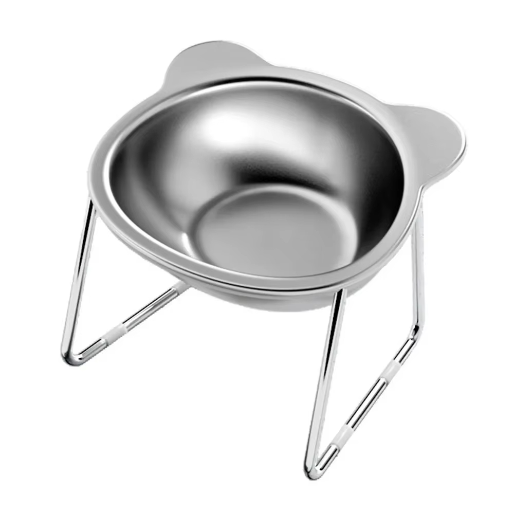 Stainless Steel Elevated Bowl 15° Tilted Neck Guard Pet Feeding Bowl - Image 2
