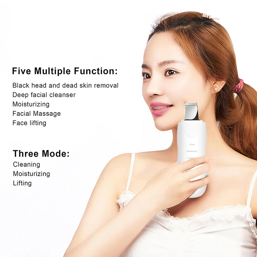 Vibration Face Skin Scrubber Blackhead Remover Pore Cleaner Facial Beauty