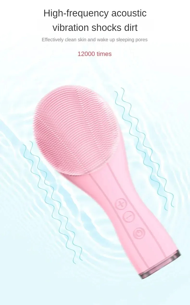 Electric Facial Cleansing Brush Sonic Pore Cleaner Silicone Waterproof - Image 11