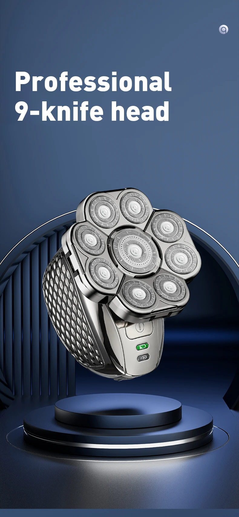 Electric Shaver for Beard Nose Ear Hair Trimming Facial Cleansing - Image 3