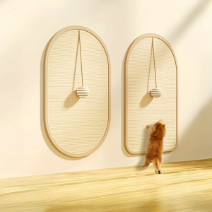 3-in-1 Sisal Cat Station: Scratching Pad, Ball Toy & Wall Panel