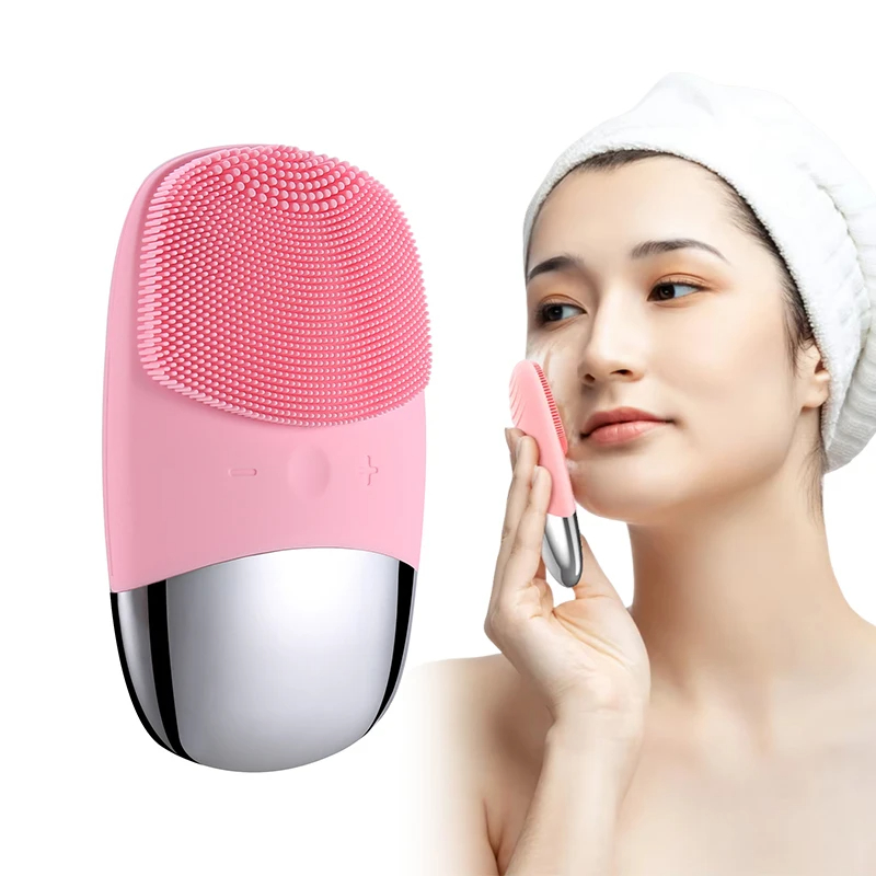 Square Silicone Facial Cleansing Brush Rechargeable Beauty Massager