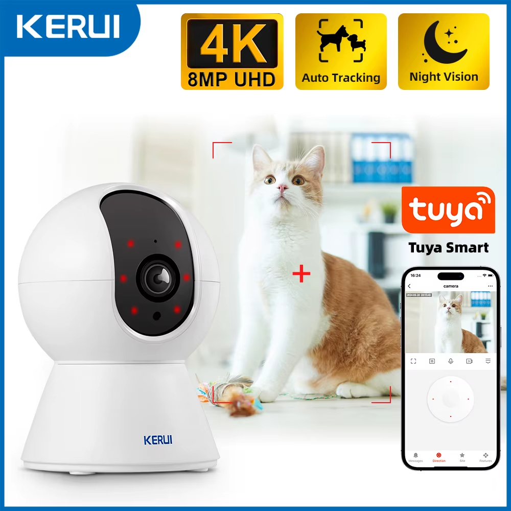 Tuya Smart Pet Camera HD Night Vision AI Security Surveillance Cam