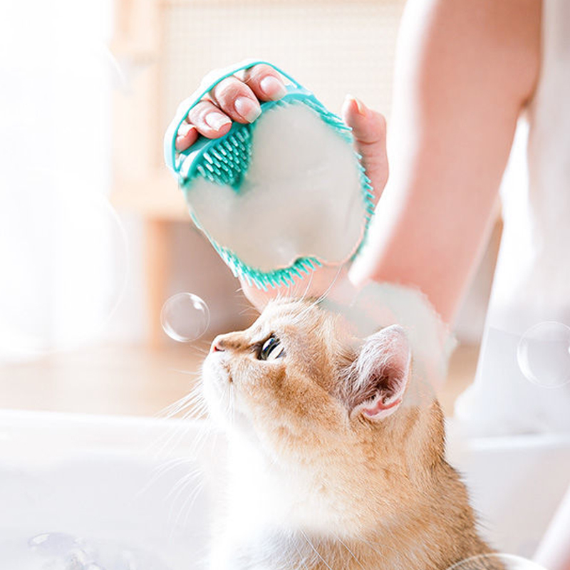 Soft Silicone Pet Bath Brush Dog Cat Grooming Cleaning Massage Tool - Image 8