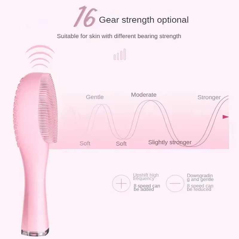 Electric Facial Cleansing Brush Sonic Pore Cleaner Silicone Waterproof - Image 13