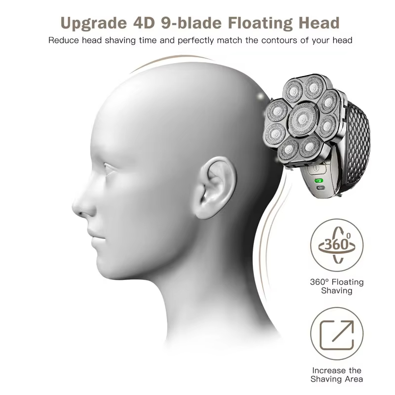 Electric Shaver for Beard Nose Ear Hair Trimming Facial Cleansing - Image 4