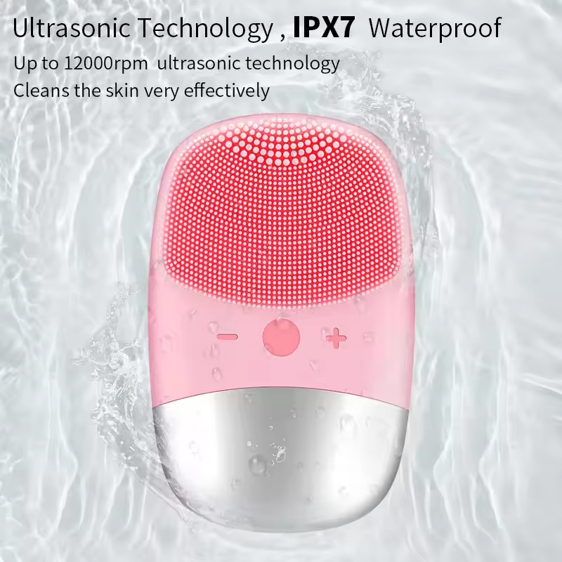 Square Silicone Facial Cleansing Brush Rechargeable Beauty Massager - Image 4