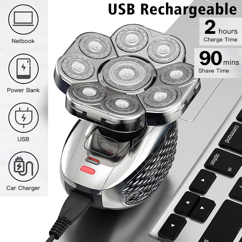 Electric Shaver for Beard Nose Ear Hair Trimming Facial Cleansing - Image 6