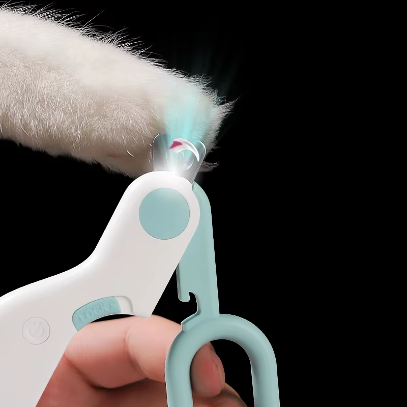 LED Pet Nail Clipper with Safety Lock Professional Dog Cat Grooming Tool