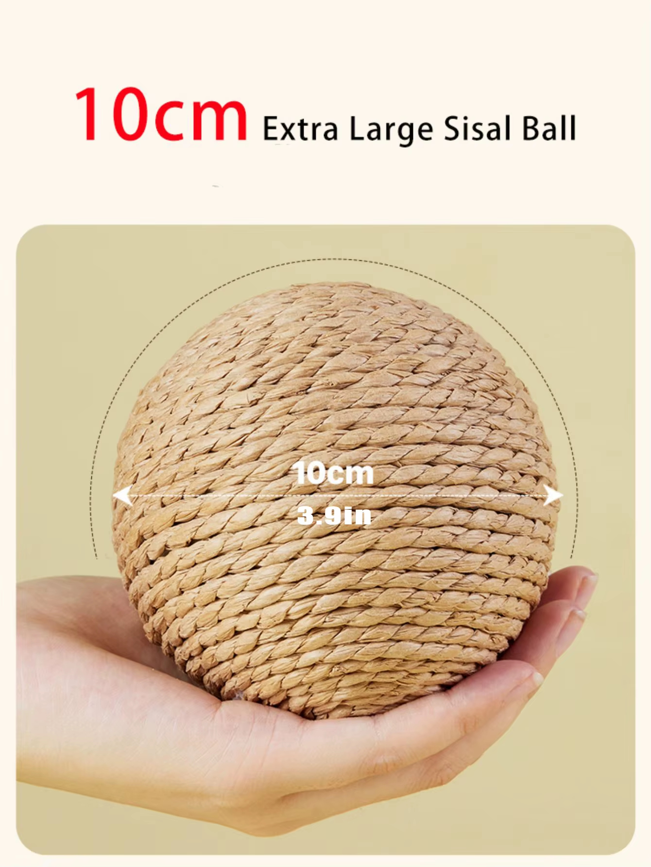 Interactive Sisal Cat Scratching Ball Teeth Cleaning Sounding Toy - Image 5