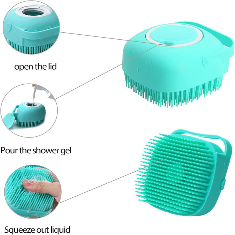 Soft Silicone Pet Bath Brush Dog Cat Grooming Cleaning Massage Tool - Image 6