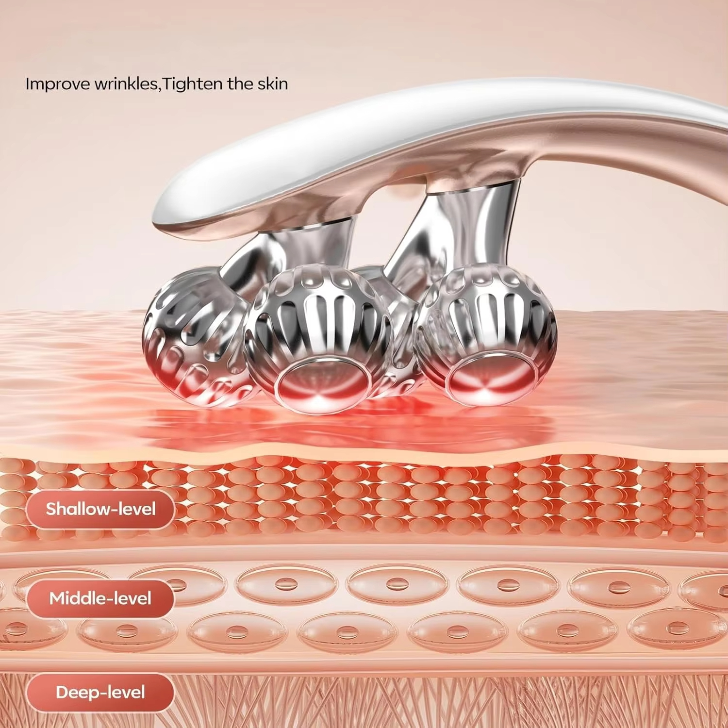 Facial Neck Massager V-Lift Microcurrent Light Therapy Slimmer Device - Image 5