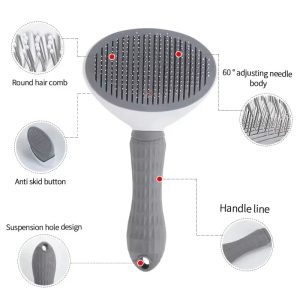 Self Cleaning Pet Grooming Brush Hair Remover Dematting Comb Accessories