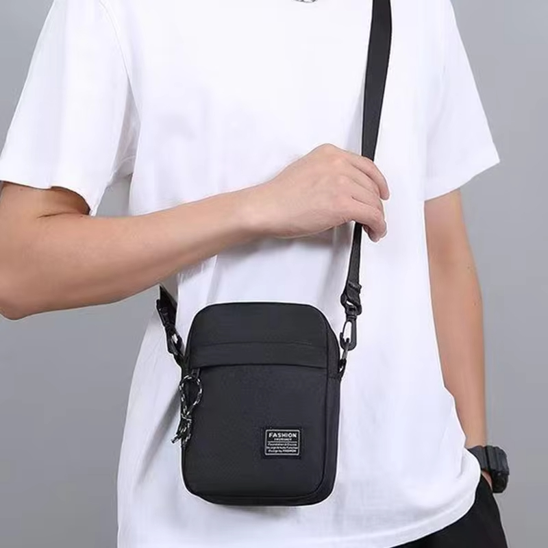 Men's Nylon Shoulder Crossbody Bag Casual Daily School Bag - Image 6