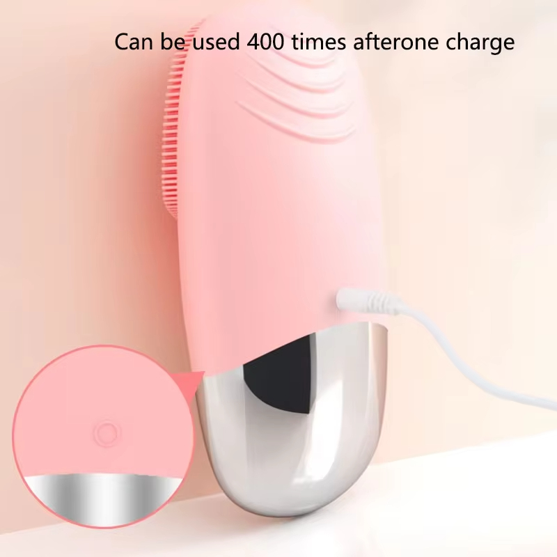 Square Silicone Facial Cleansing Brush Rechargeable Beauty Massager - Image 7
