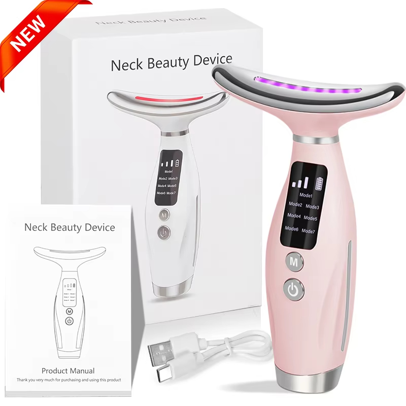 EMS 7-Color Microcurrent Face Neck Massager, Vibrating Beauty Device - Image 10