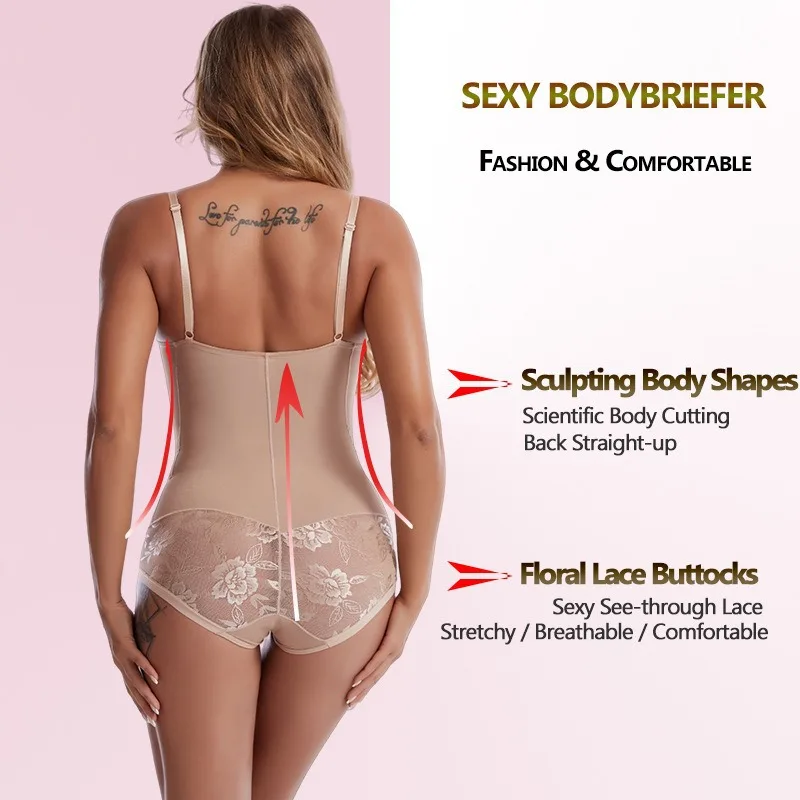 Best Selling Lace Bodysuit With Bra Support - Image 3