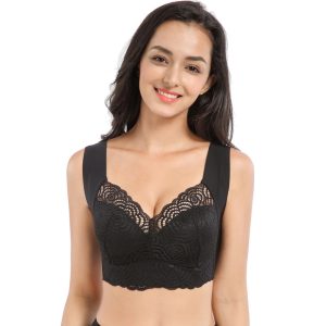 Plus-Size Lace Wireless Vest Bra Support Lift Sports Sleep Daily
