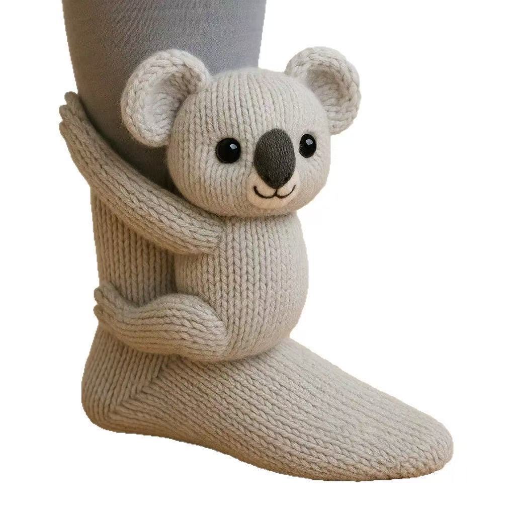Plush Crocheted Animal Socks — Cute Animal Socks - Image 11