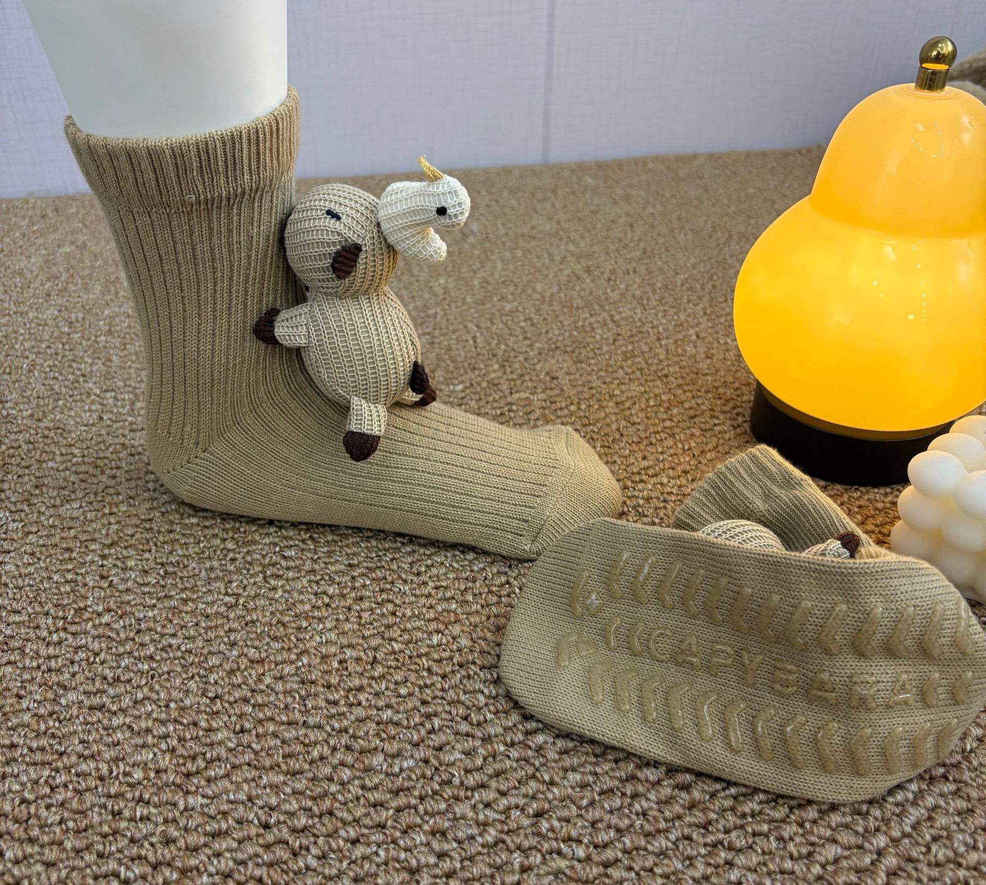 Plush 3D Sloth Crochet Warm Floor Socks Unisex Men Women - Image 7