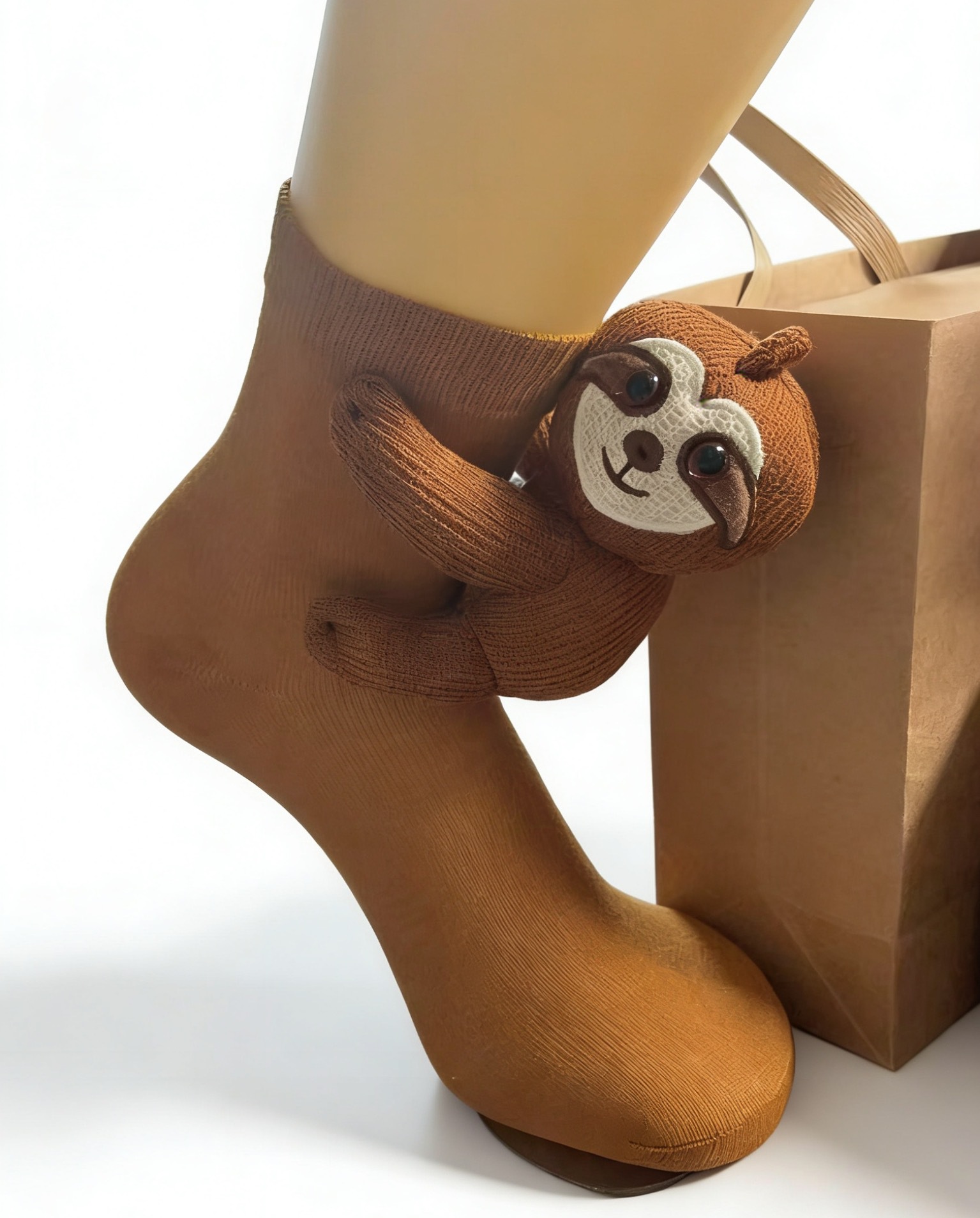 Plush 3D Sloth Crochet Warm Floor Socks Unisex Men Women - Image 16