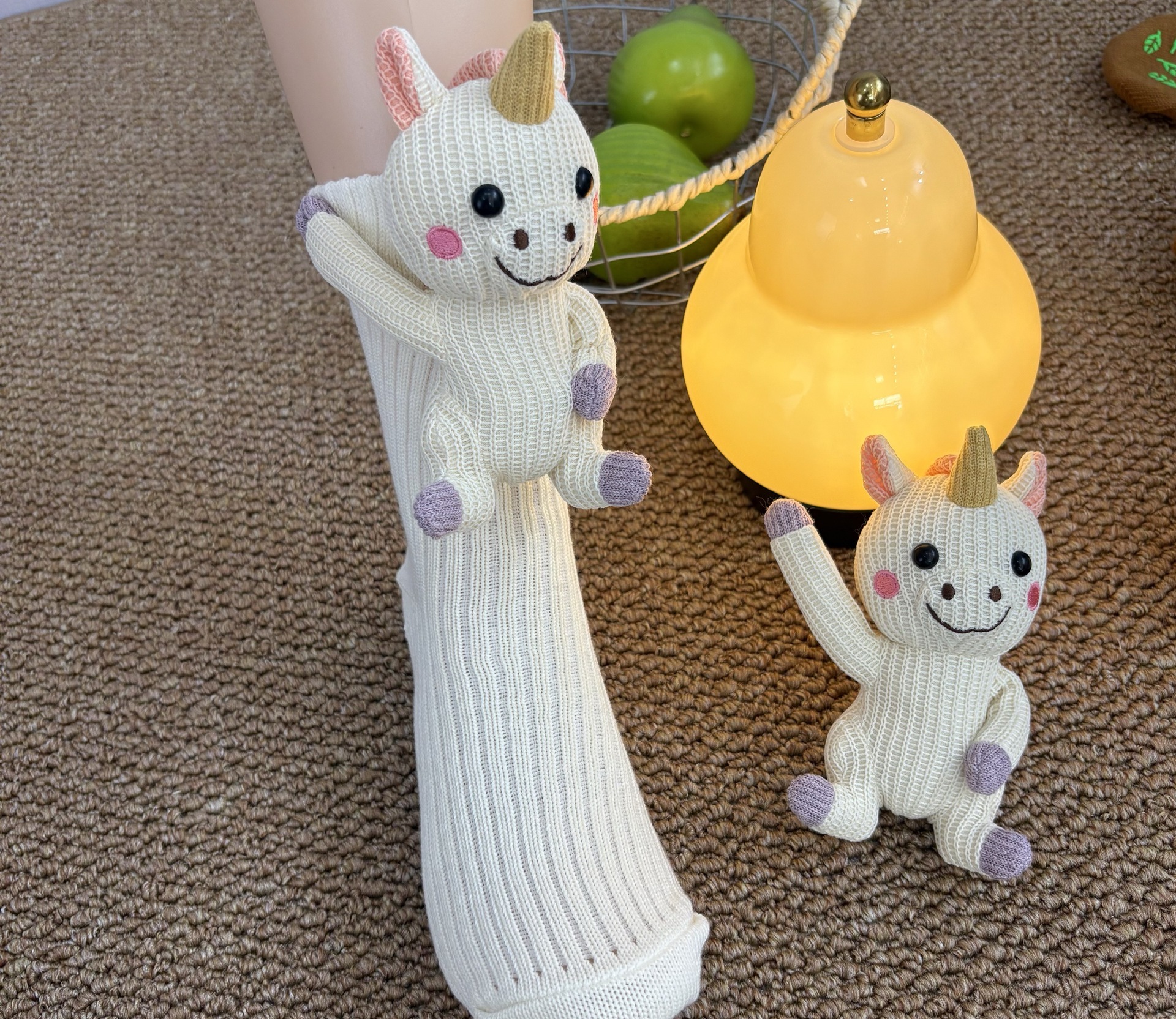 Plush 3D Sloth Crochet Warm Floor Socks Unisex Men Women - Image 15