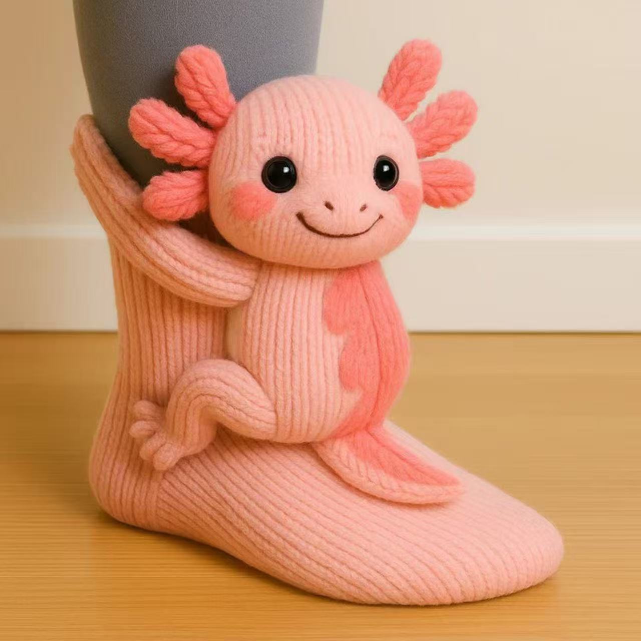 Plush Crocheted Animal Socks — Cute Animal Socks - Image 5
