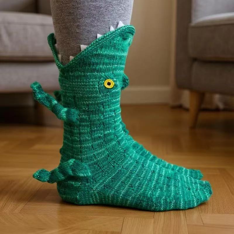 Plush Crocheted Animal Socks — Cute Animal Socks - Image 4