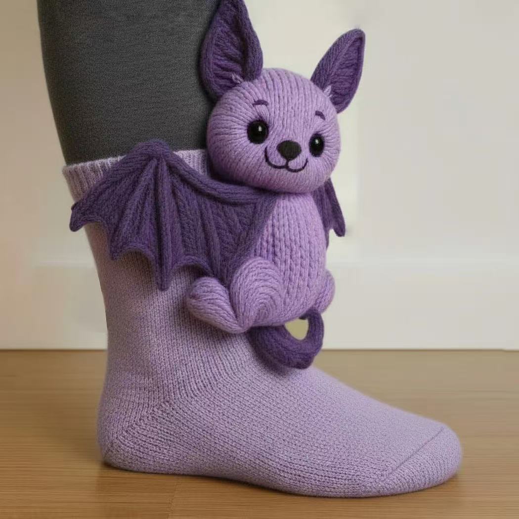 Plush Crocheted Animal Socks — Cute Animal Socks - Image 10