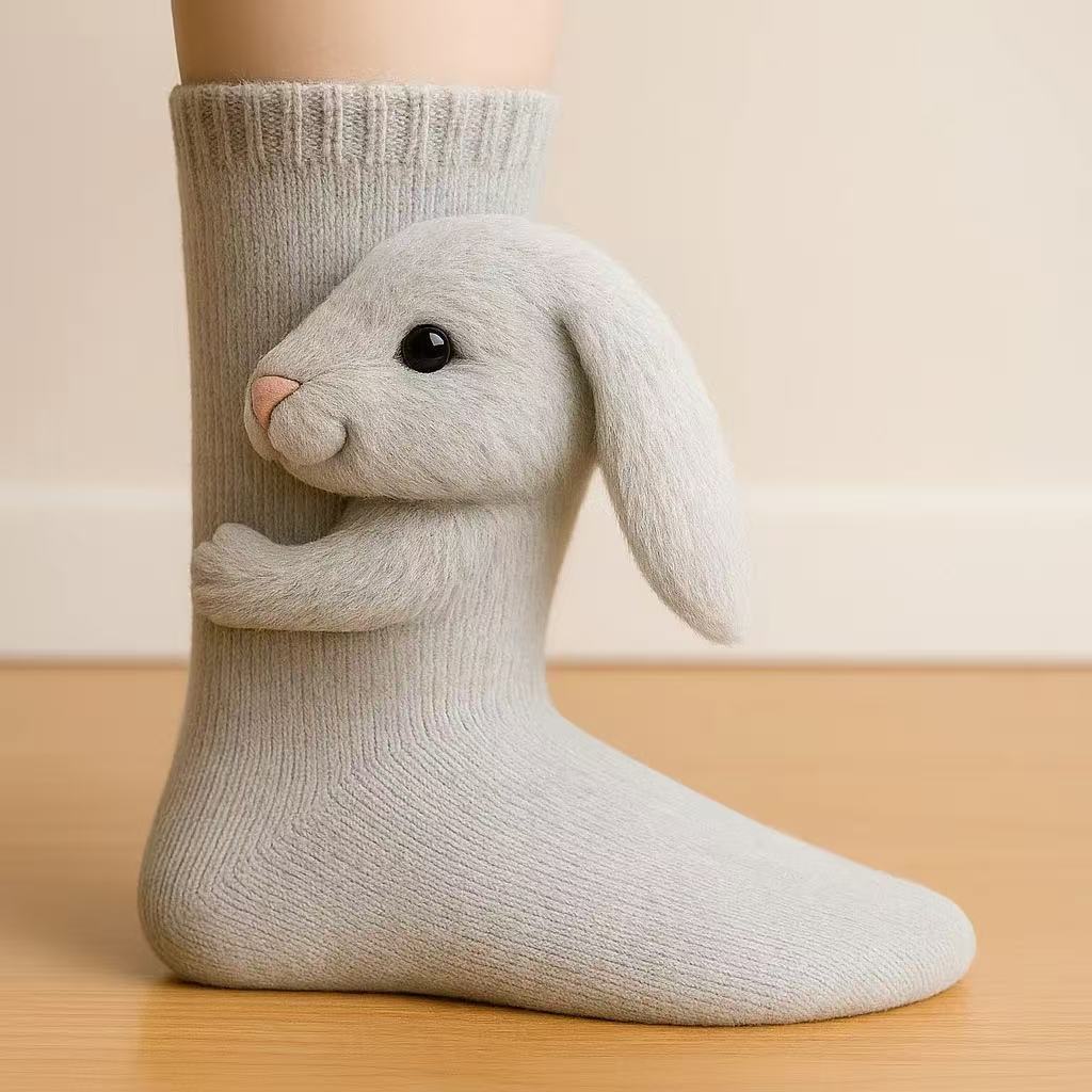 Plush Crocheted Animal Socks — Cute Animal Socks - Image 13