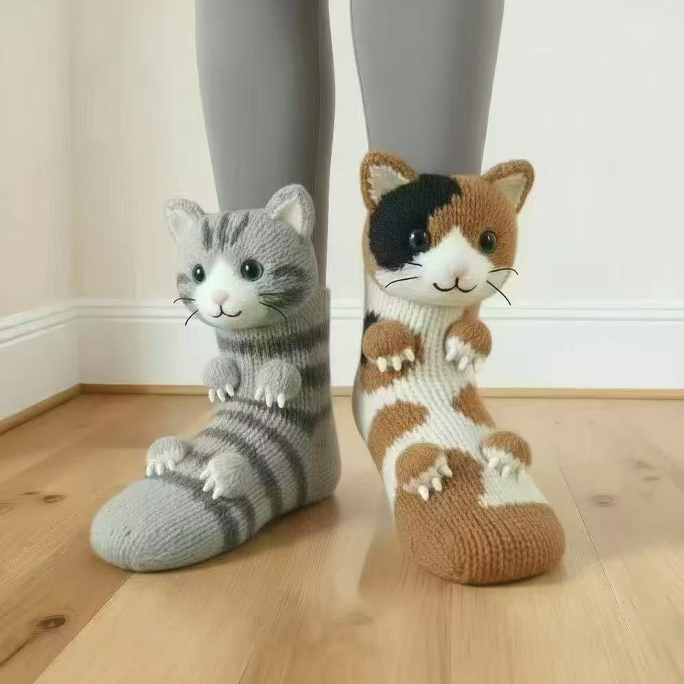 Plush 3D Sloth Crochet Warm Floor Socks Unisex Men Women - Image 21