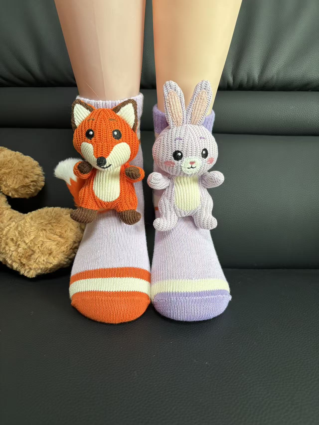 Plush 3D Sloth Crochet Warm Floor Socks Unisex Men Women - Image 18