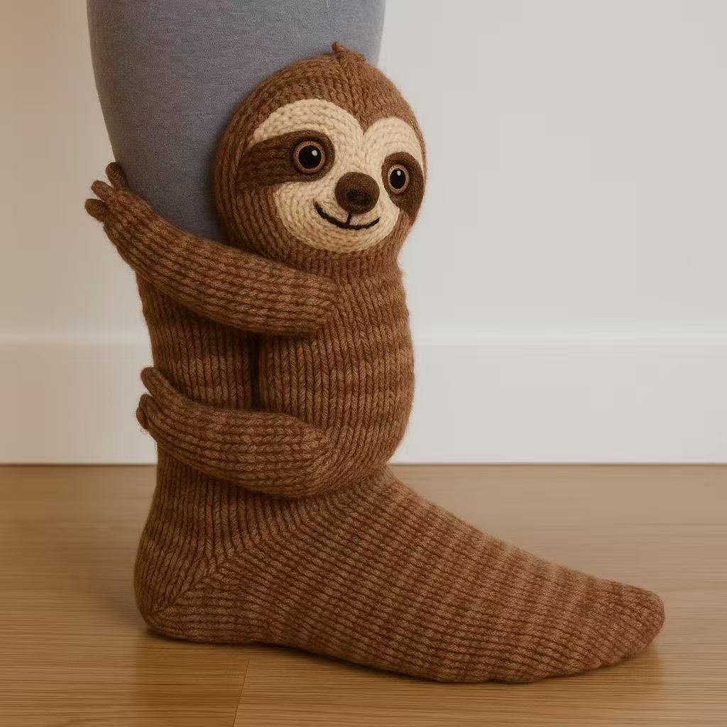 Plush Crocheted Animal Socks — Cute Animal Socks - Image 8