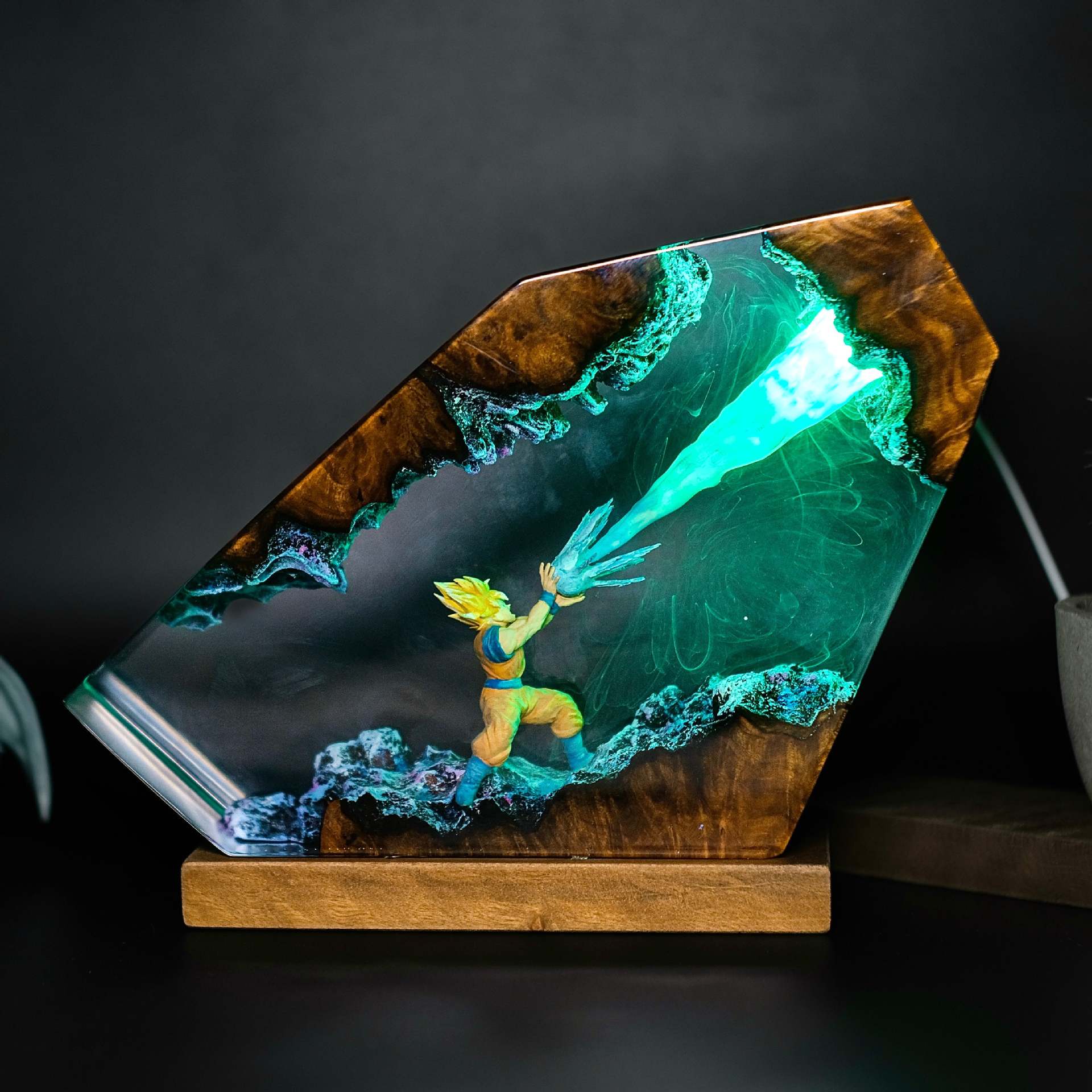 Resin Figure Lamp Colorful LED Night Light USB Desktop Decor - Image 5