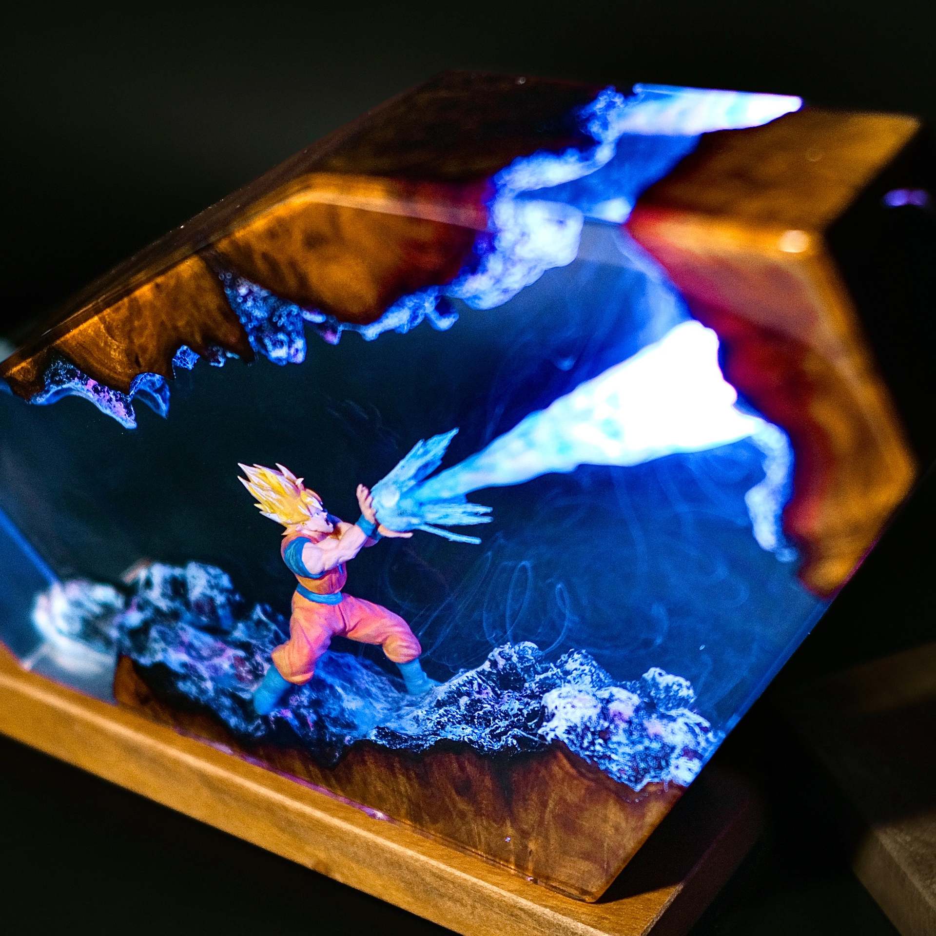 Resin Figure Lamp Colorful LED Night Light USB Desktop Decor - Image 4